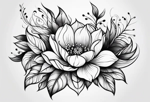 floral tattoo idea