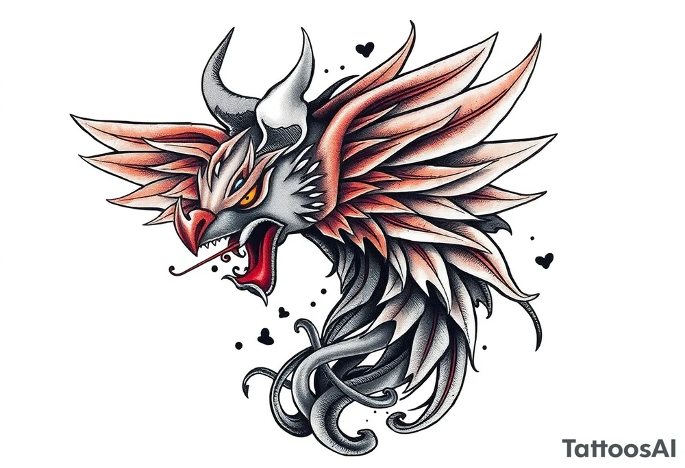 A tatuagem deve expressar força, liberdade e conexão com a multiplicidade da vida, incorporando elementos abstratos e fluidos, com linhas que sugiram movimento e transformação contínua. Evite clichês e busque um design original e significativo. tattoo idea