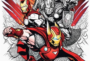 Thor versus ironman tattoo idea