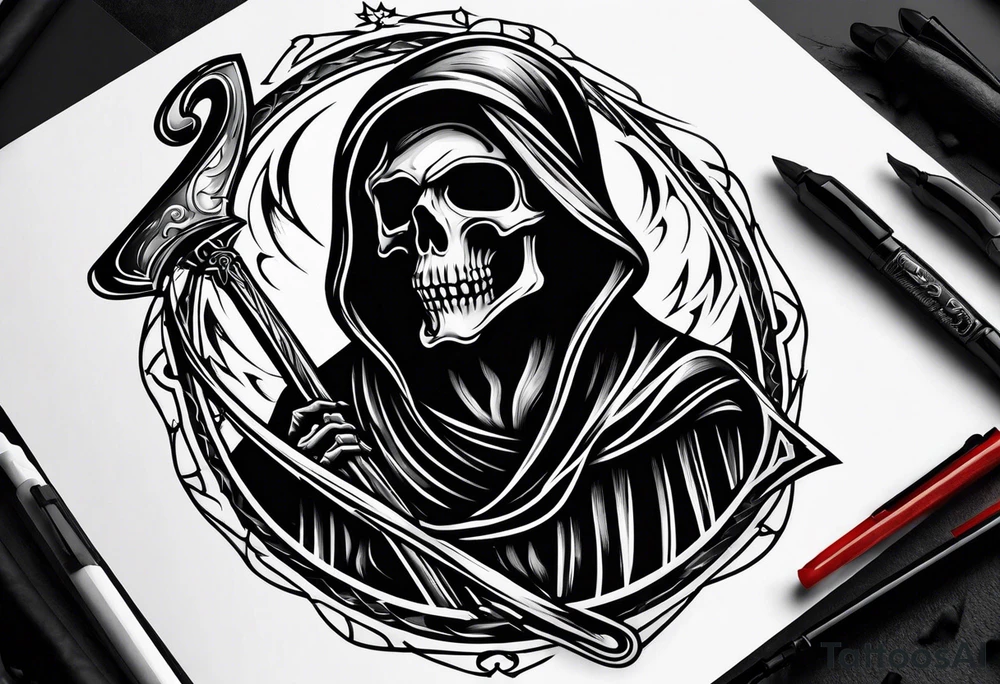 grim reaper tattoo idea