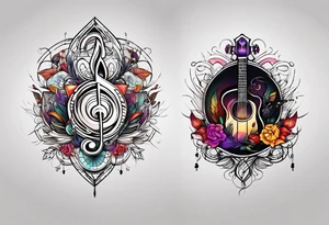MUSIC LIFE FAMILY tattoo idea