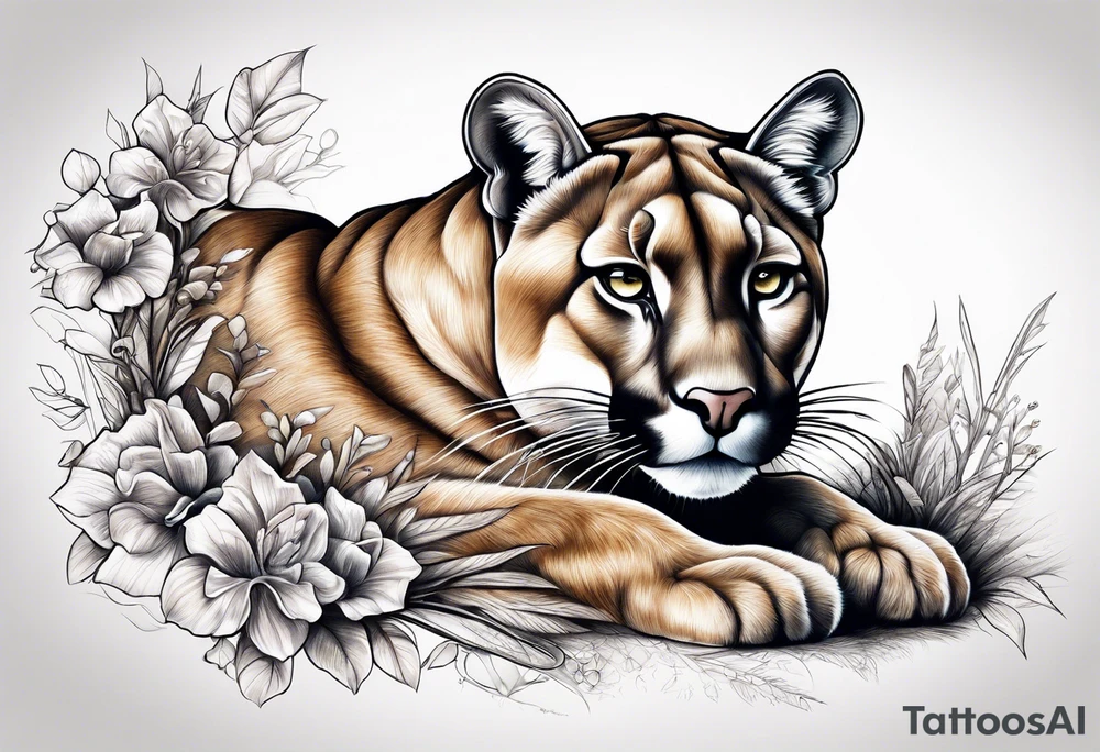 puma stalking tattoo idea