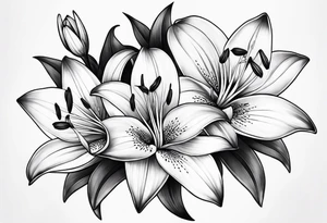 crane lillies tattoo idea