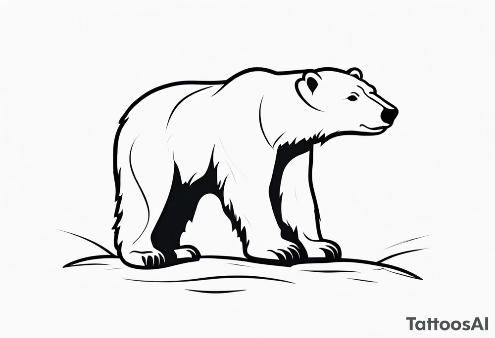 Cuddly Polar Bear tattoo idea