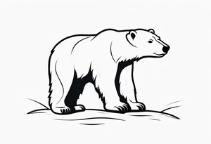 Cuddly Polar Bear tattoo idea