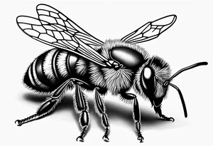 Realistic bee tattoo idea