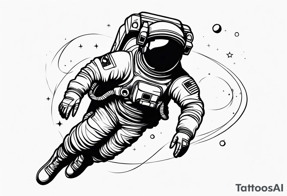 astronaut tattoo idea