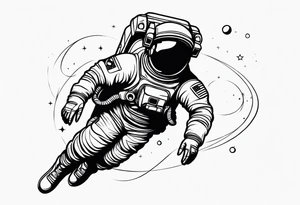astronaut tattoo idea