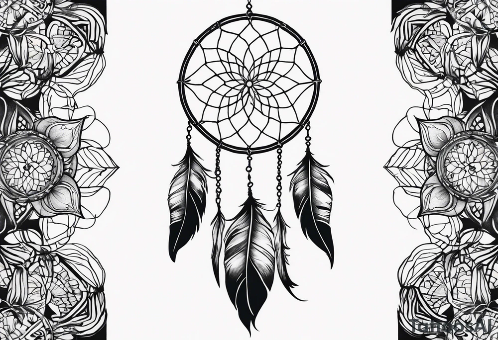 LONG Dreamcatcher tattoo idea