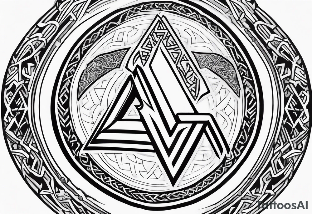 Valhalla
Sword shield valknut axe norse dragon tattoo idea