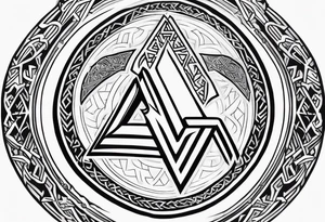 Valhalla 
Sword shield valknut  axe norse dragon tattoo idea