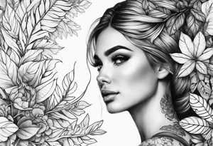 Foliage arm sleeve tattoo idea