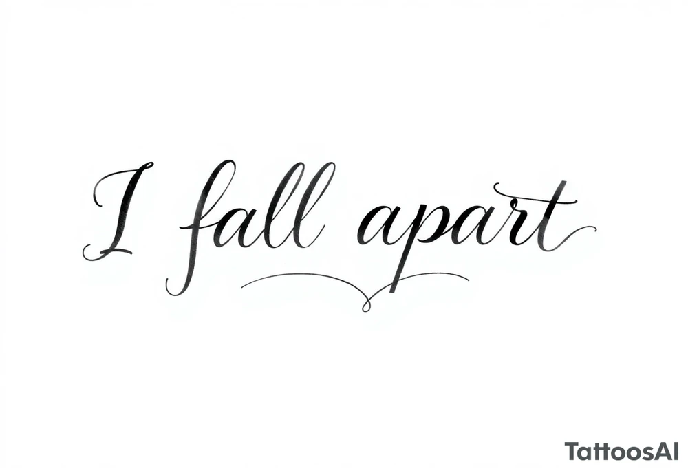 I fall apart tattoo idea
