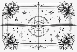 A múltiple constellation small, girly, discrete, minimmalist tattoo combining 3 constellations cáncer, virgo, and scorpio. Just the lines... no flowers just the stars tattoo idea