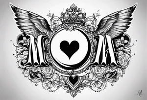 The word Mia in a heart tattoo idea
