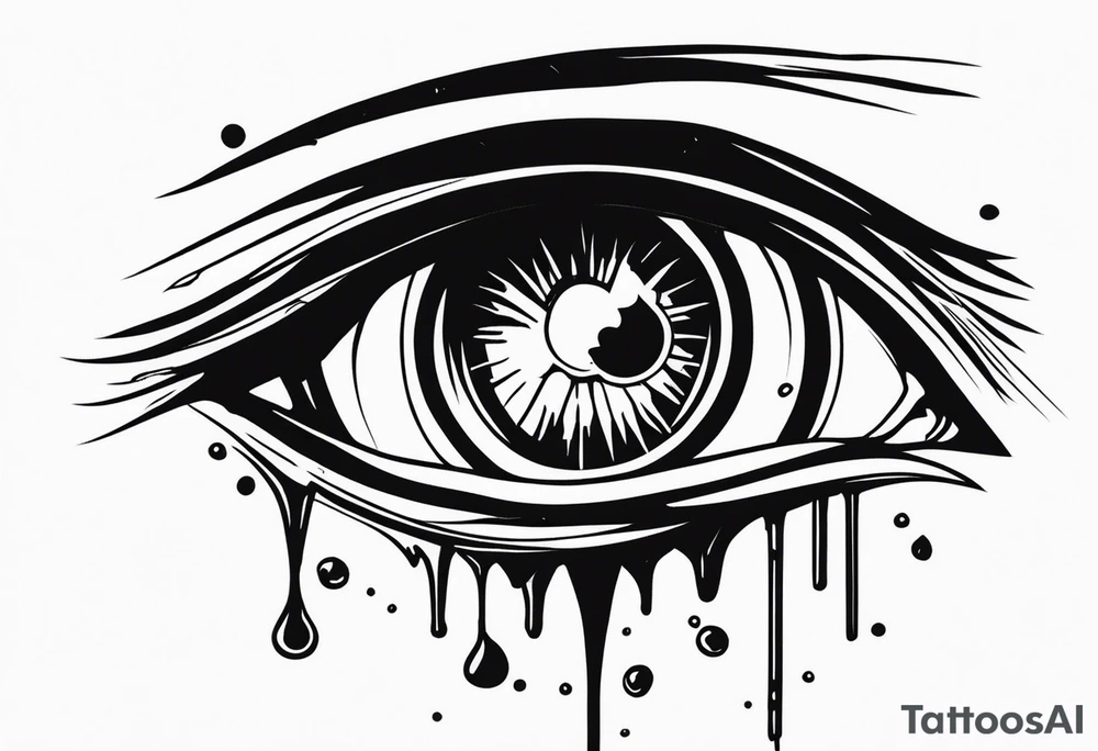 Hellsing bleeding tear eye tattoo tattoo idea