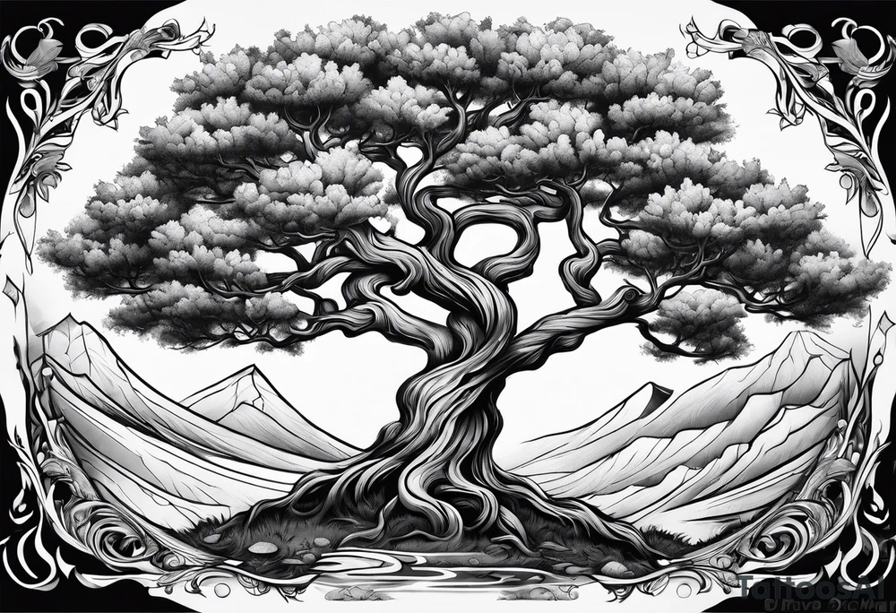 Tree without leaves tattoo idea