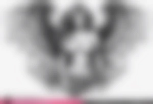 angel in black standing tattoo idea