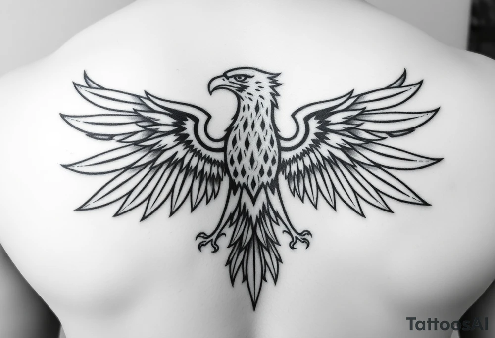 Tribal Polish Eagle tattoo idea
