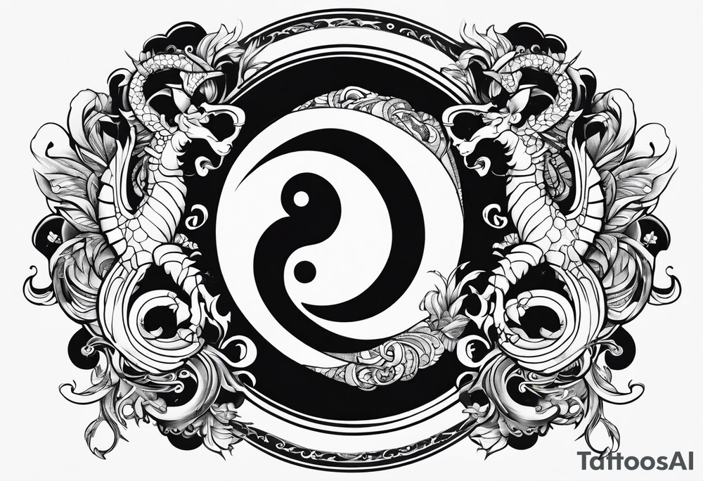 Yin yang Scorpio and leo tattoo idea