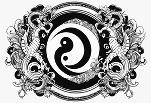 Yin yang Scorpio and leo tattoo idea