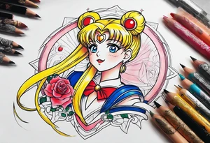 Need a tattoo sketch color on the arm theme sailor moon more tattoo idea