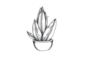 Cute cacti tattoo idea