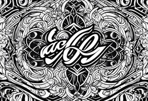 Overlapping ACCGH, letters only tattoo idea