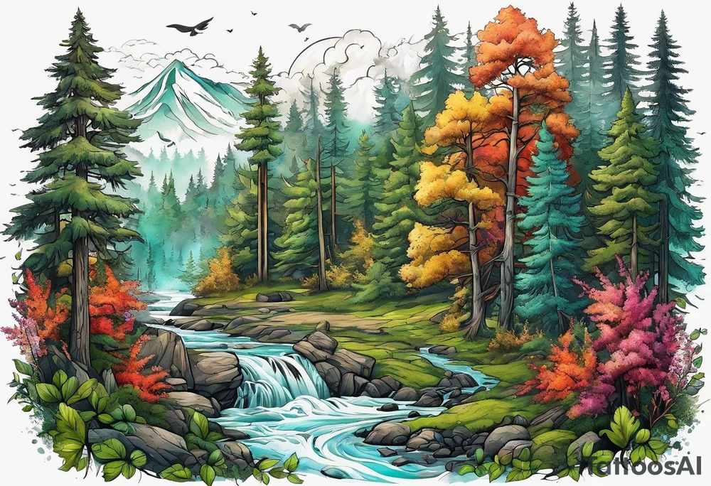 Forest tattoo idea