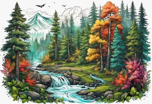 Forest tattoo idea