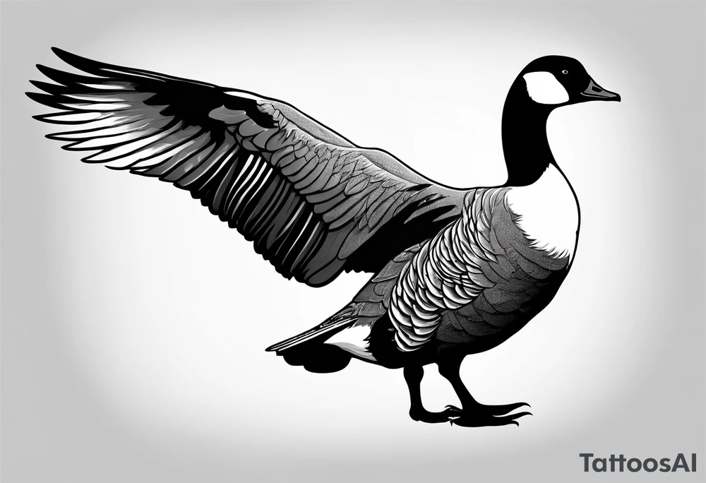 canadian goose angry tattoo idea