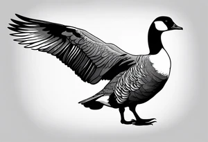 canadian goose angry tattoo idea