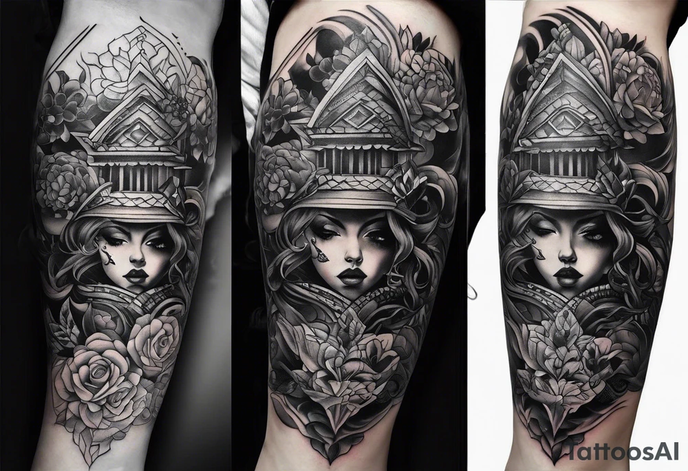 Full leg tattoo design tattoo idea