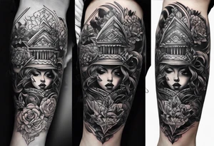 Full leg tattoo design tattoo idea