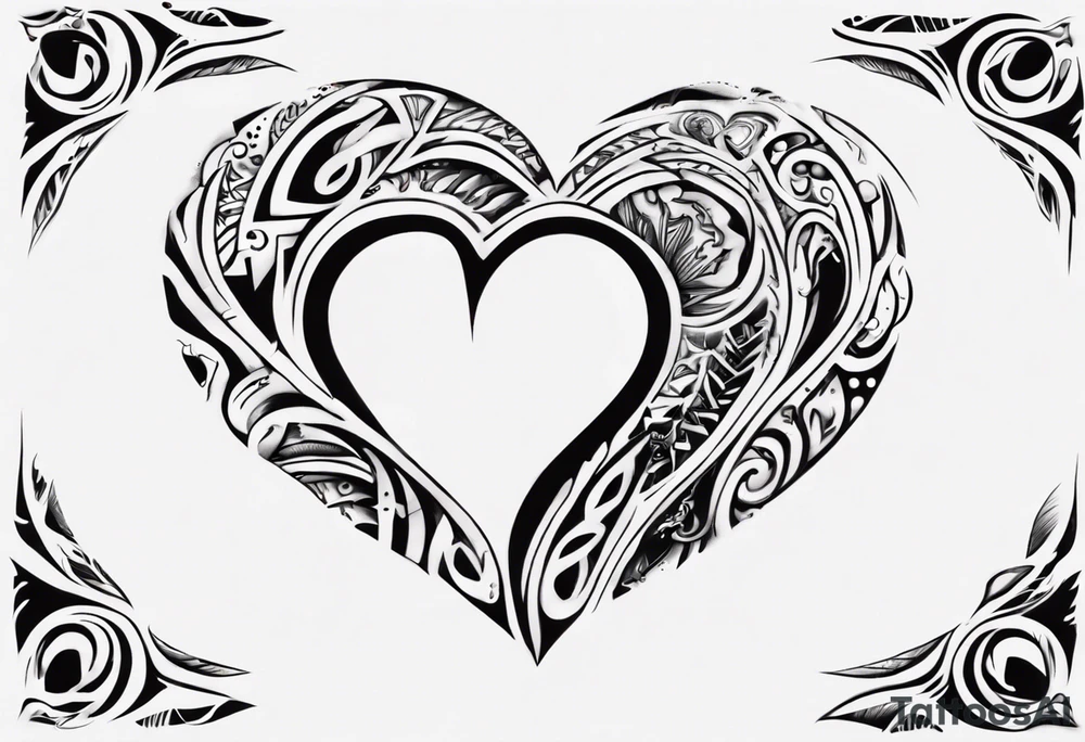 A heart with the words Maggie and Lucas tattoo idea