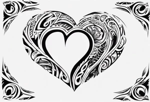A heart with the words Maggie and Lucas tattoo idea
