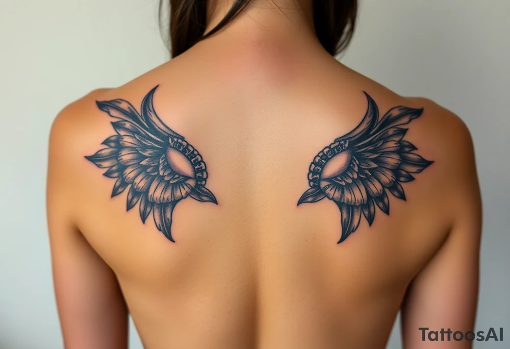 Naked women, big boobs, torso only tattoo idea