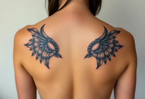 Naked women, big boobs, torso only tattoo idea