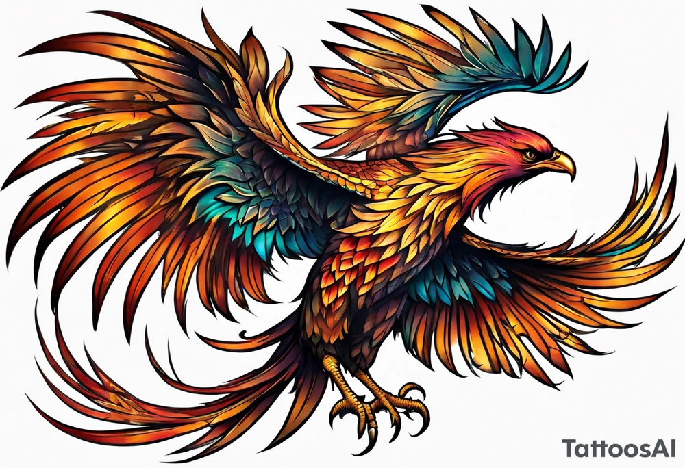 phoenix full body tattoo idea