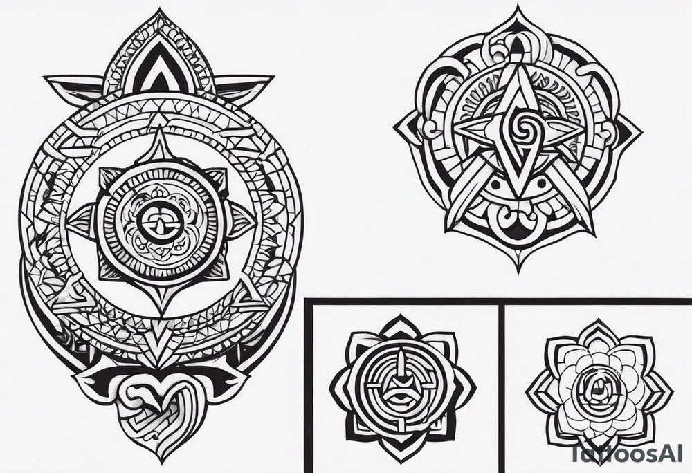 The symbol of the moluccan Parang salawaku tattoo idea