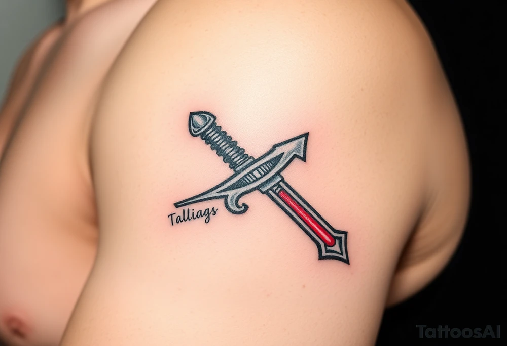 An Ankh with the Names of Your Loved Ones Written Along It(only red , blue and black are possible colors) tattoo idea