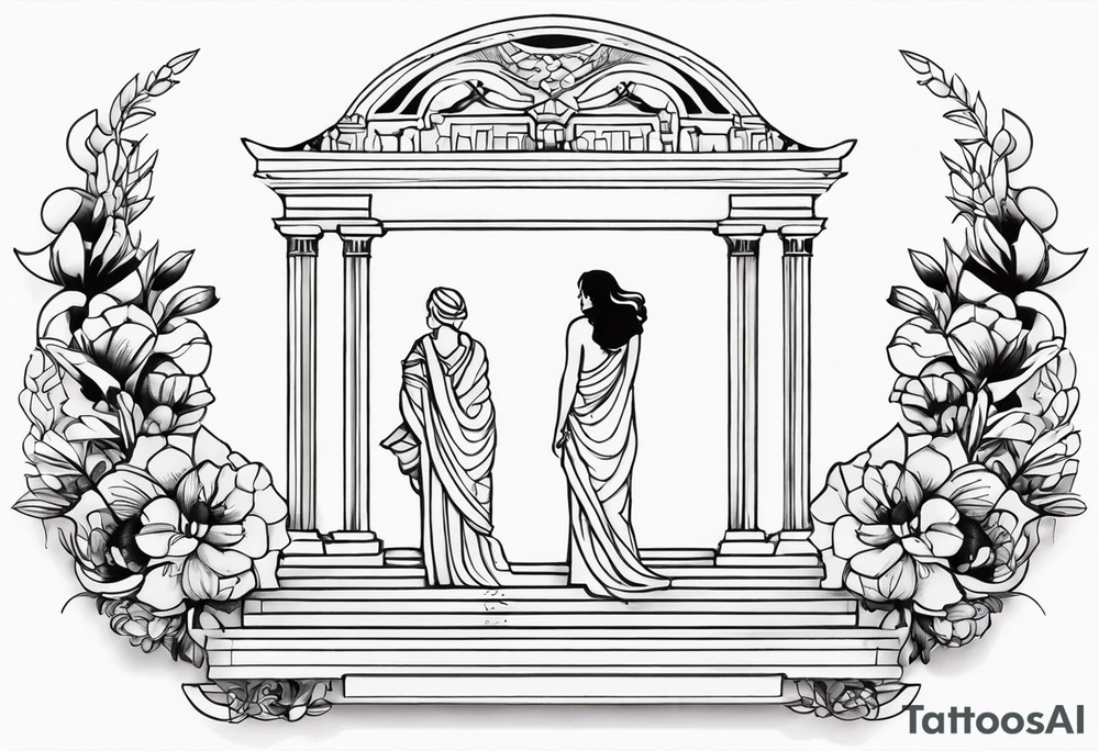Griechischen Statue mann und frau tattoo idea