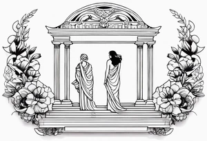 Griechischen Statue mann und frau tattoo idea