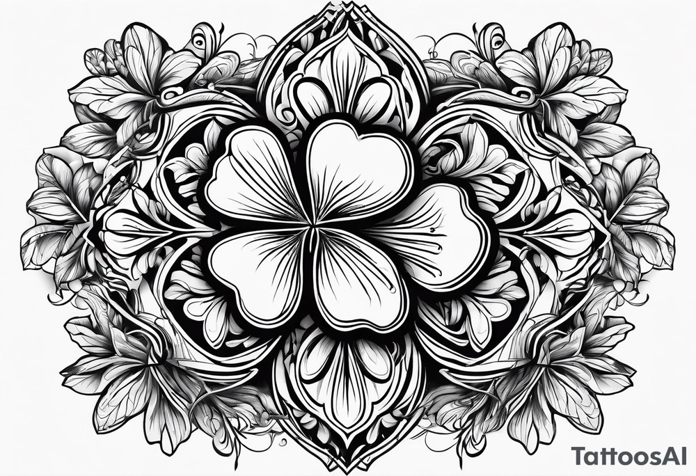 Four leaf clover tattoo idea