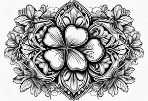 Four leaf clover tattoo idea