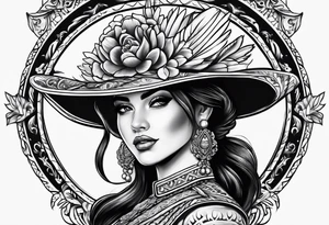 Female Mexican soldier tattoo idea