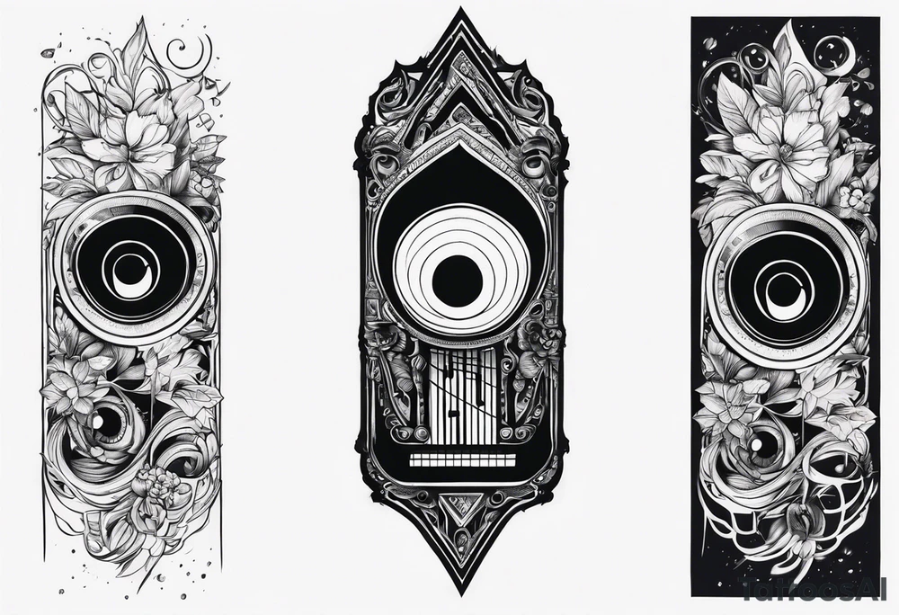 music sleeve tattoo idea