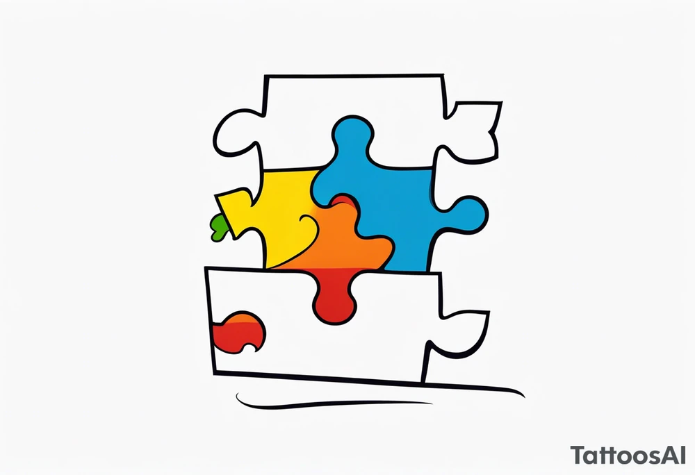 Autism puzzle piece tattoo idea