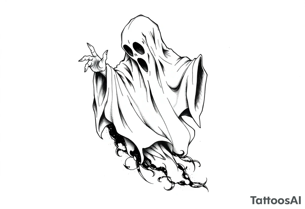 Hot sexy ghost tattoo idea