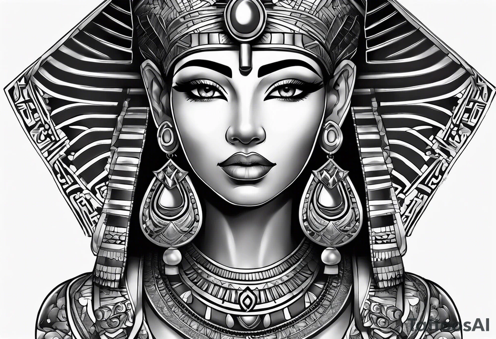 egyptian goddess tattoo idea